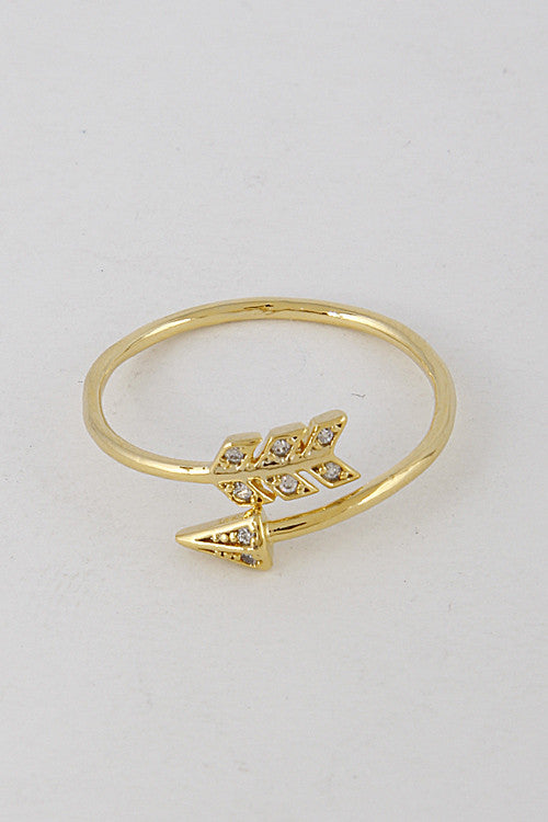 Gold Arrow Shaped Ring