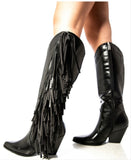 “Stunna” Fringe Leather Boot
