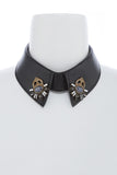 Leather Jeweled Collar