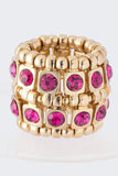 Crystal Studded Stretch Ring