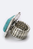 Square Turquoise Stretch Ring