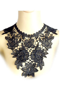 Floral Lace Bib Necklace